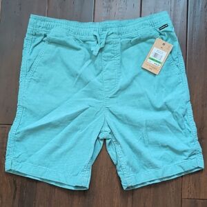 NWT Quicksilver Seagreen/Teal Corduroy Shorts Kids L(14/16)